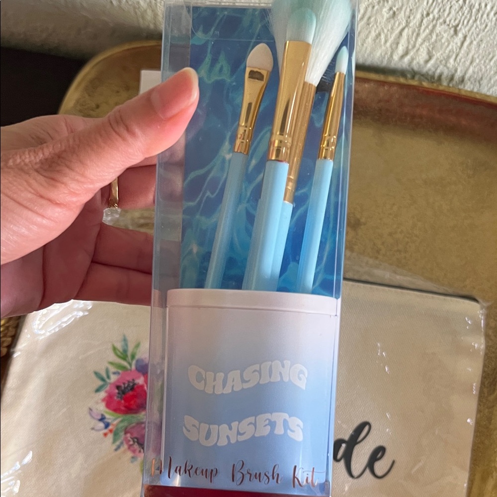 #1184**Makeup Brush Set - Blue - Picture 5 of 14